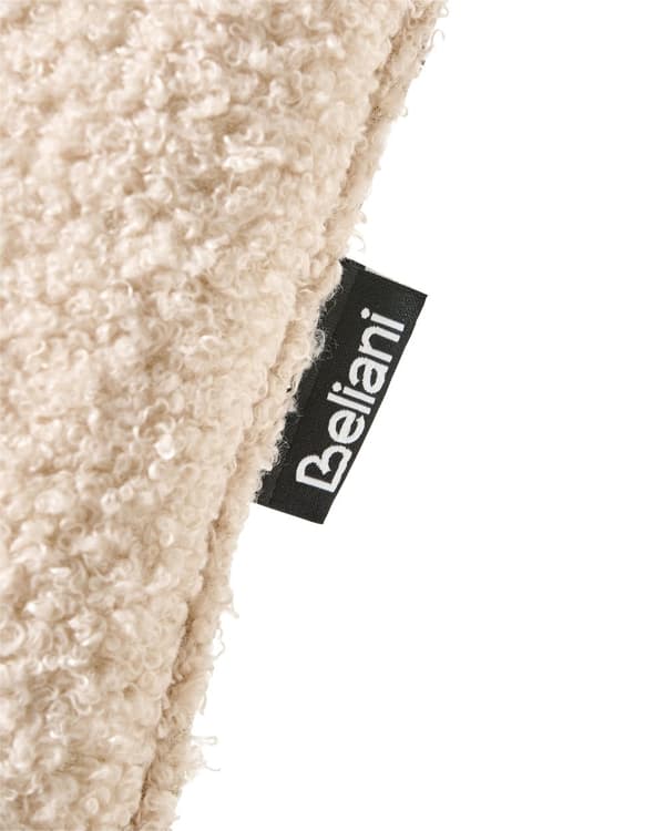 Sett med 2 Svingbare Spisestoler Lys Beige Boucle Trekk Roterende Understell i Metall