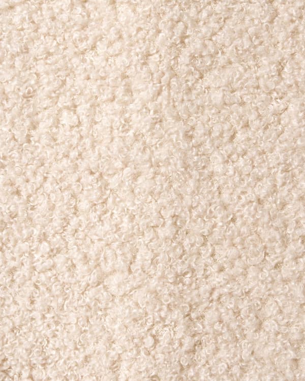 Sett med 2 Svingbare Spisestoler Lys Beige Boucle Trekk Roterende Understell i Metall
