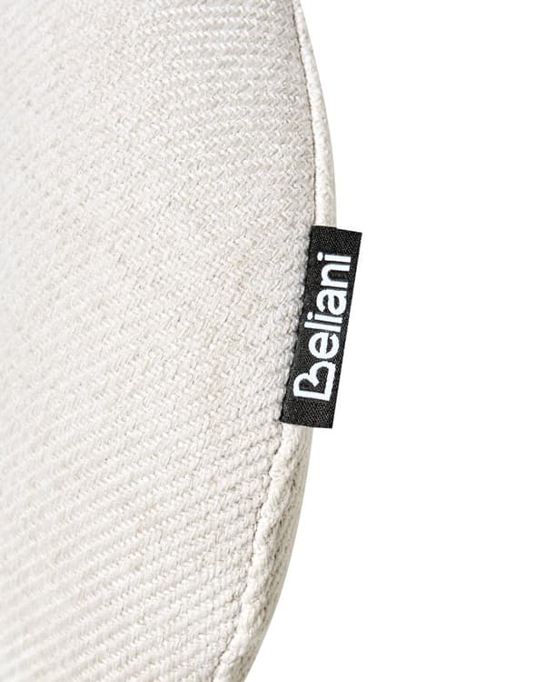 Sett med 2 Svingbare Spisestuestoler Off White Stofftrekk Roterende Understell i Metall