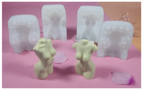 Saty Human Body Silikone Mold Mold Candle Gipslys