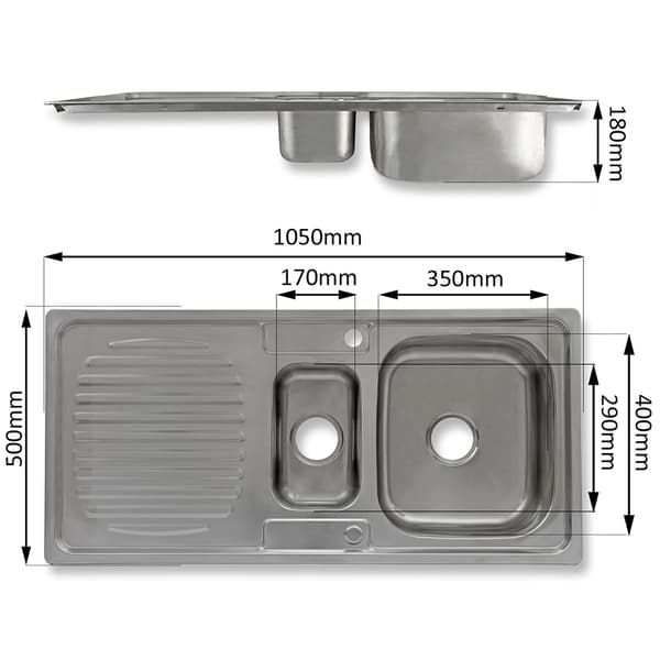 Premium Stainless Steel Kitchen Sink & Confetti Tap | Monstershop