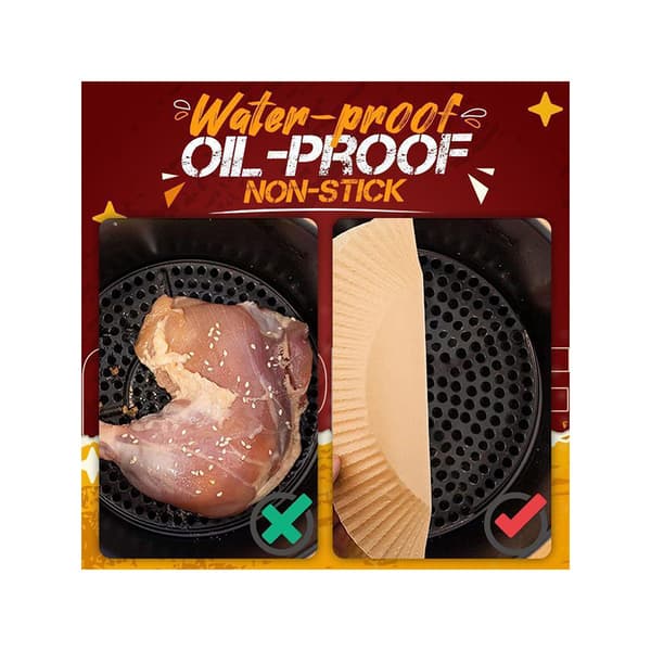 50-pakkaus leivinpaperia AirFryer 16cm - Pieni leivinpaperia AirFryer 16cm - pieni