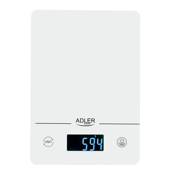 Adler keittiövaaka jopa 15kg - Valkoinen