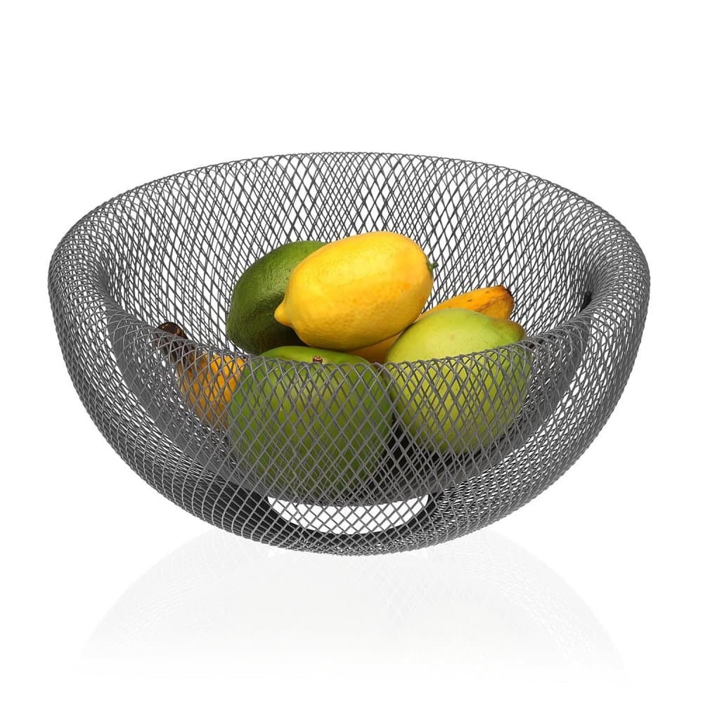 Fruktskål Versa Grå Stål Järn (15 cm)