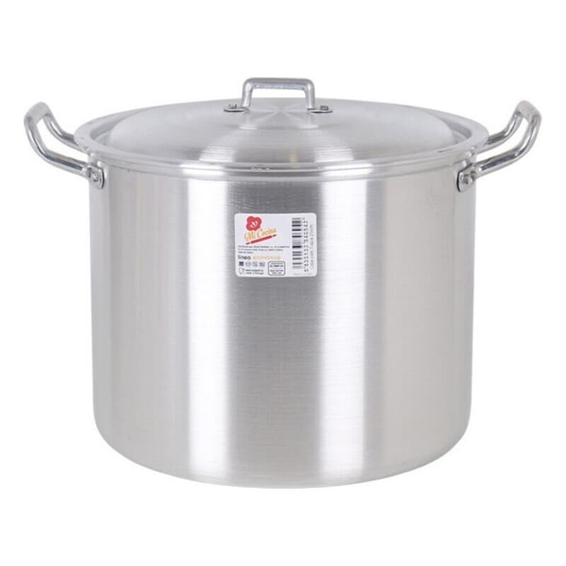 Gryta med lock Aluminium Silvrig 6 L (Ø 22 cm)