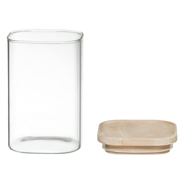 Set med 4 Stapelbara Glasburkar Secret de Gourmet Kök - Organisera ditt kök med dessa eleganta glasburkar.