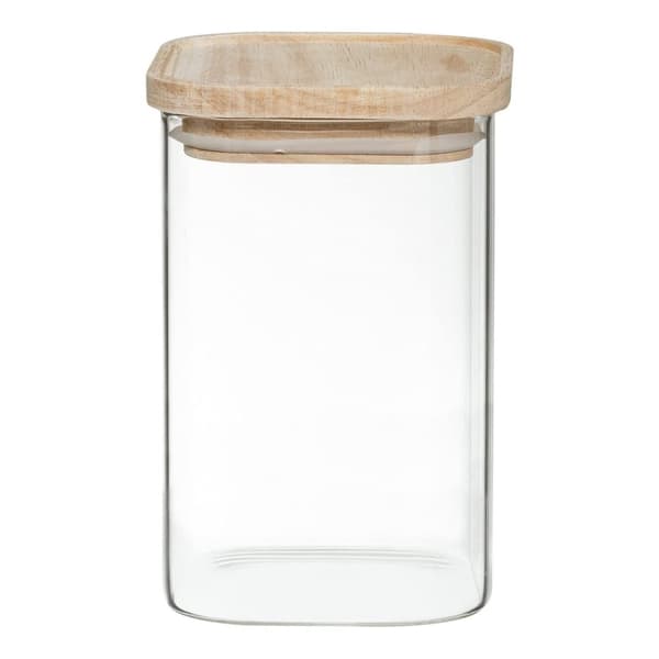 Set med 4 Stapelbara Glasburkar Secret de Gourmet Kök - Organisera ditt kök med dessa eleganta glasburkar.