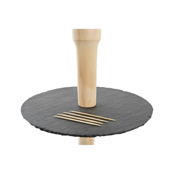 Bambu Skiffer Snacksbricka med 3 Nivåer - DKD Home Decor, 28x28x39,5 cm