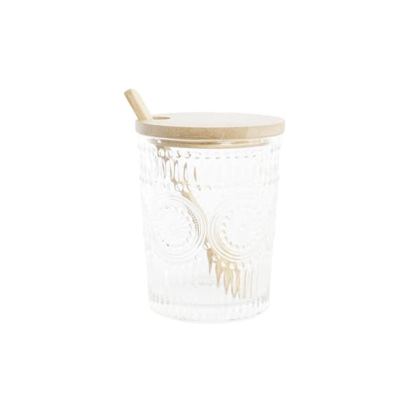 Glas Sockerströare DKD Home Decor 28x10x13,5 cm Transparent 300 ml Borosilikatglas - Naturfärgad och genomskinlig för heminredning.