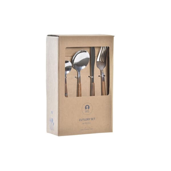 Bestick DKD Home Decor Silvrig Naturell Rostfritt stål (3 x 2 x 21 cm)