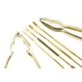 Pikkukuva 3 / 4: Meriherkkuastiat DKD Home Decor ruostumattomasta teräksestä, 8 osaa, 3 x 3 x 15 cm – Tyylikäs ja toiminnallinen setti merenherkuille.