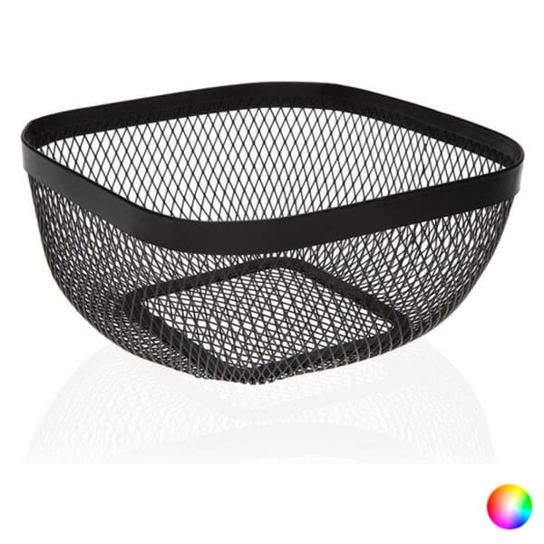Fruktskål Metall Stål (26,5 x 12,5 x 26,5 cm) - Svart