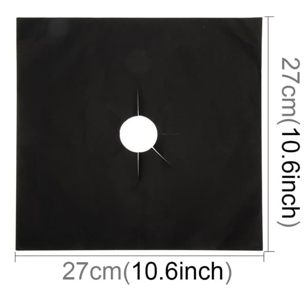 8 STK Gasovnsoverflade Ultratyndt fibermateriale Komfurbeskyttende rensepude, størrelse: 27*27 cm (sort)