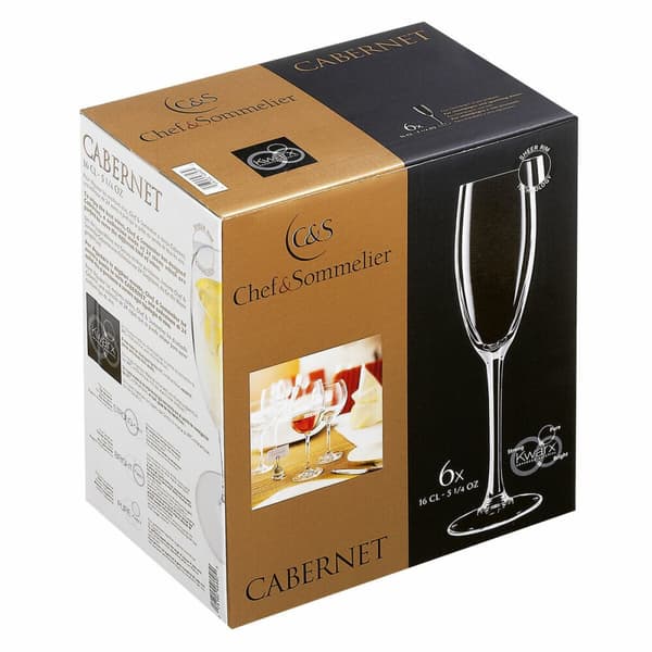 Champagneglas Chef&Sommelier Cabernet Transparent Glas 6-pack (16 cl) – Elegant glas til vinsmagning og festlige lejligheder.