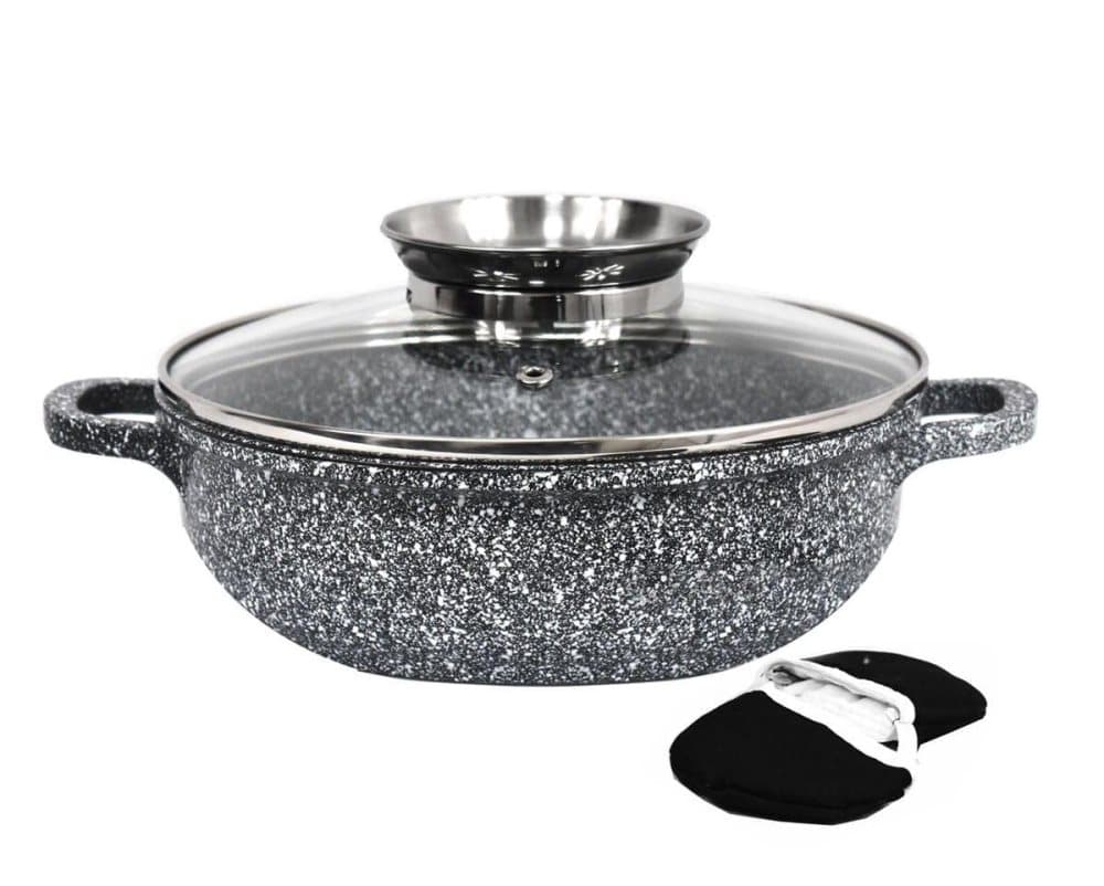 Marmorpott 2.5l / 24cm Låg Brunbeste BB-1954