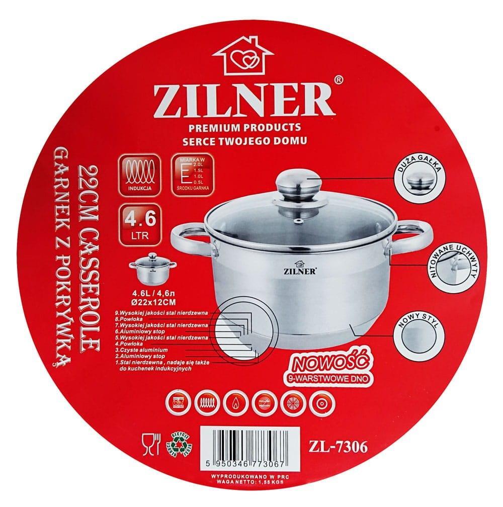 Stålkruka 4,6 liter 22 cm botten 9 skiktad ZILNER ZL-7306
