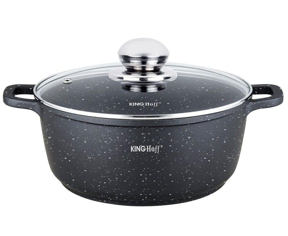 En kruka med en kappa. MARMOR. 2,3L 20cm Kinghoff KH-1593