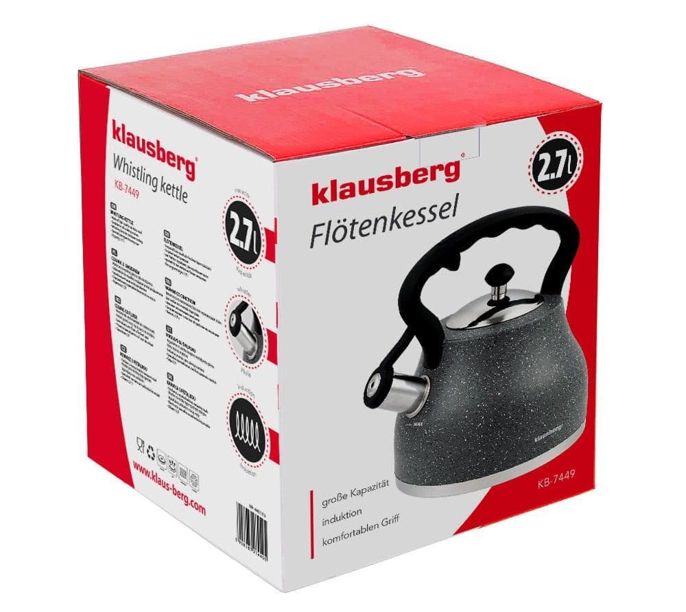 Vattenkokare Steel Nerz. 2.7L Tjock DNO KLAUSBERG KB-7449