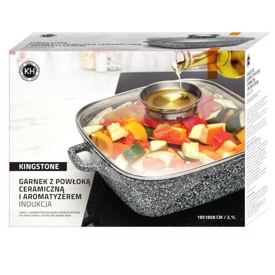 Brytfanna / Pot Square med Cover Arom Knob 18cm Konighfer Kingstone KG-5379