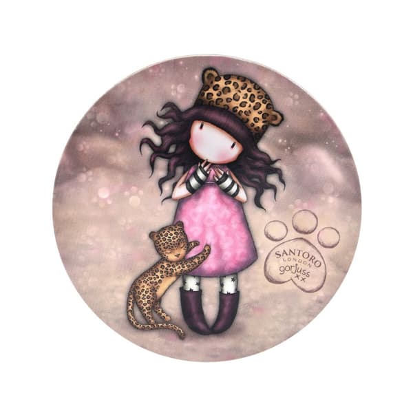 Keramik Leopard Underlagssæt Gorjuss Purrrrrfect Love Koppar - 2 Dele