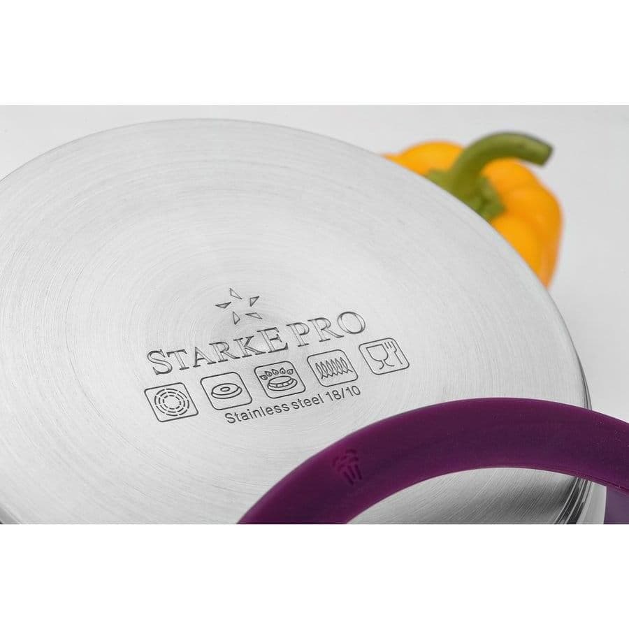 Pot med lock 24cm 6.1L Rostfritt stål 18/10 Massa Starke Pro