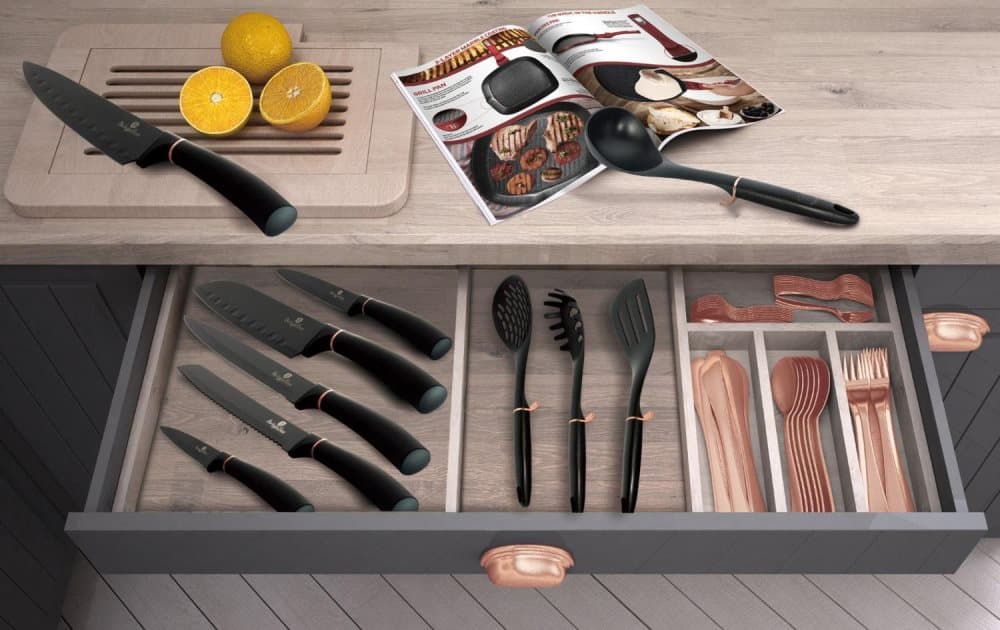 Set med 7 El köksredskap. Berlinger Haus Black Rose BH-6209
