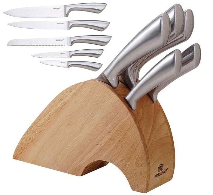 En uppsättning köksknivar i ett block med 6 element. Kinghoff KH-1151