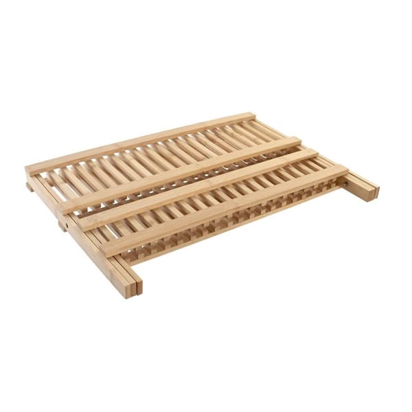 Kääntyvä astiankuivausteline keittiöön DKD Home Decor 42 x 27,5 x 38 cm Luonnonvärinen – Käytännöllinen teline astioille luonnollisessa muotoilussa.