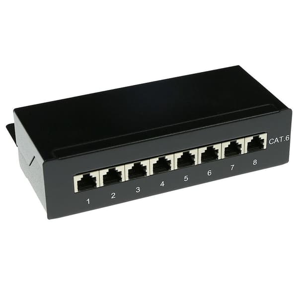 ACT overflademonteret boks skærmet 8 porte CAT6. Type: CAT6 Mountbox c6 8 prt skærmet (FA6001)