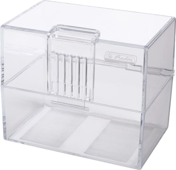 herlitz registerkortslåda, DIN A8 liggande, plast, transparent tom - 4 stycken (50022946)