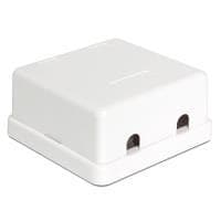 DeLOCK Keystone overflademonteret boks - hus med modulære indsatser - hvid - 2 porte (86207)