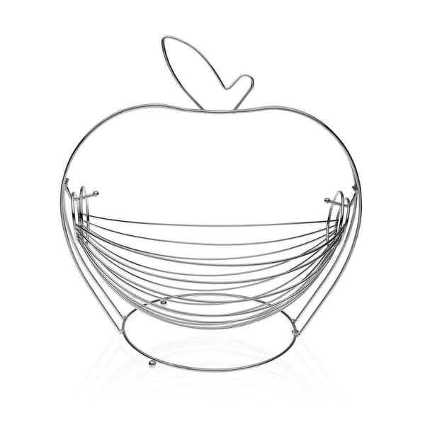 Fruktskål Versa Grå Äpple Stål (24,5 x 29,5 x 30 cm)