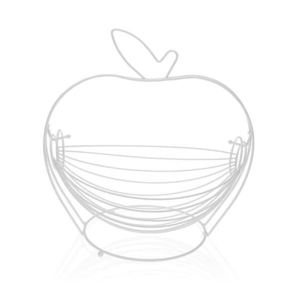 Fruktskål Versa Vit Äpple Stål (24,5 x 29,5 x 30 cm)