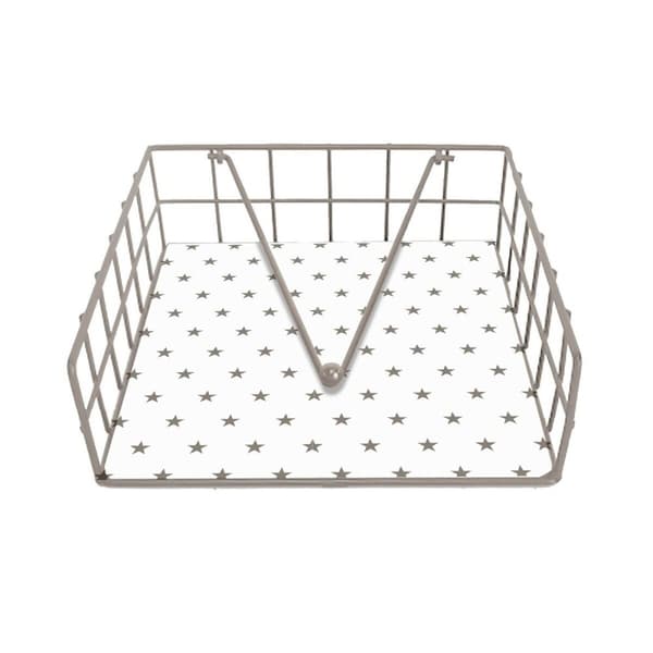 Servietholder Versa Stjerner Stål (35 x 0,03 x 25 cm)