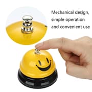 3 PCS Bar Counter Dishes Ring Bell Pendant Brass Bell Meal Bell(Blue Letters)