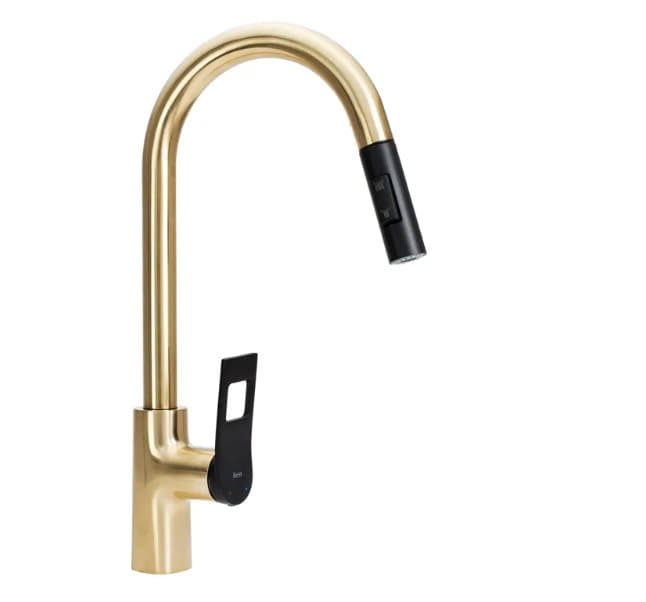 REA SOUL KÖKSBLANDARE SVART/GULD BORSTAD