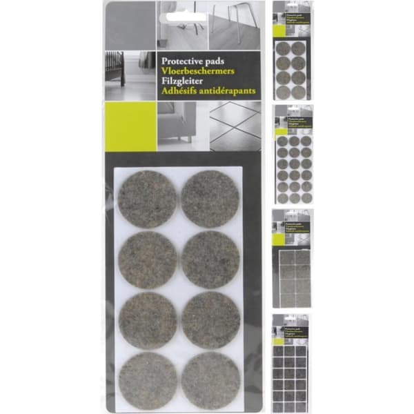 Anti-slip filt brun assorteret