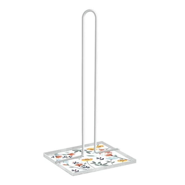 Hushållspappershållare Versa Selene Virágok Metall Stål Trä MDF (16,5 x 31 x 13 cm)