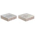 Pikkukuva 1 / 2: Haudukelaatikko DKD Home Decor Kristalli Metalli Monivärinen Puu MDF (24,5 x 24,5 x 6 cm) (2 osaa)
