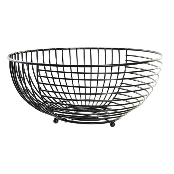 Frugtskål DKD Home Decor Sort Metal 28 x 28 x 12 cm