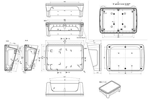 Bopla BoPad BOP 7.0 P-9016-SET skærmhus 215 x 150 x 75.70 ABS hvid (RAL 9016) 1 stk (35107076.HMT1)