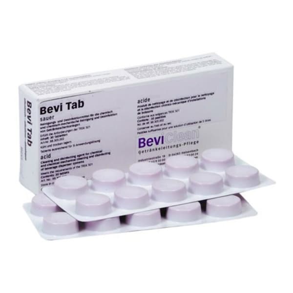 Bevi Tab Sauer -puhdistusaineet, puhdistustabletit juoma-annostelujärjestelmiin, juomalinjat - yksikköhinta