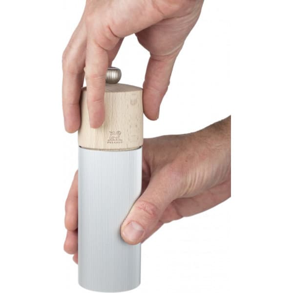 Peugeot Line Natural -saltkvarn, 18 cm, trä/aluminium