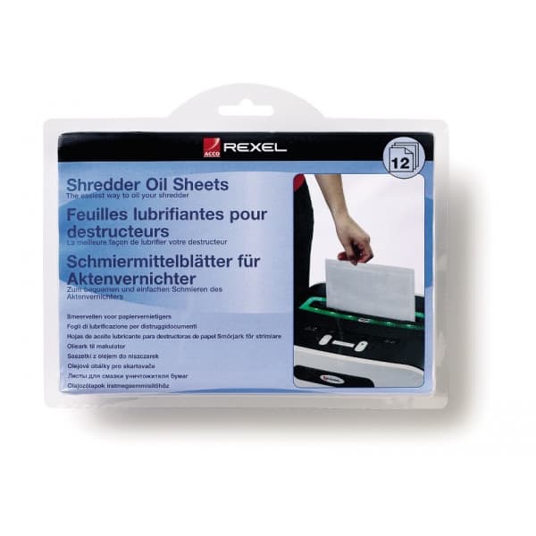 Rexel -silppuriöljyarkit, 12 kpl