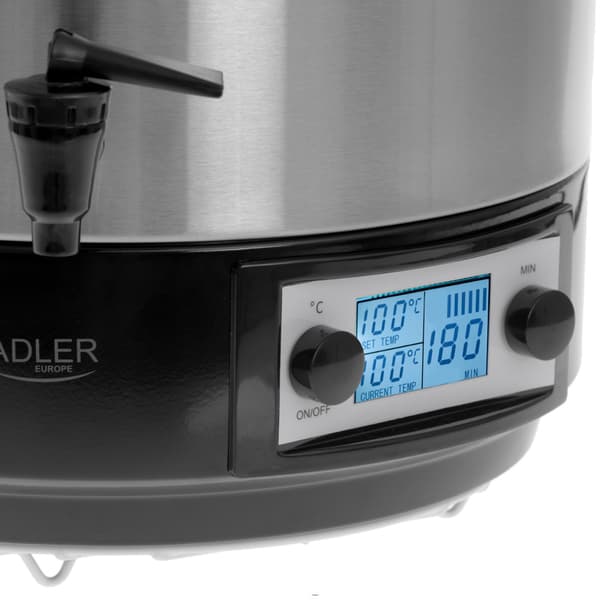 Adler 28L Pasteuriseringsmaskin med LCD-Display og Temperaturkontroll