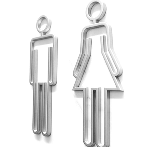 WC Symbol 20 cm Acryl (Silver)