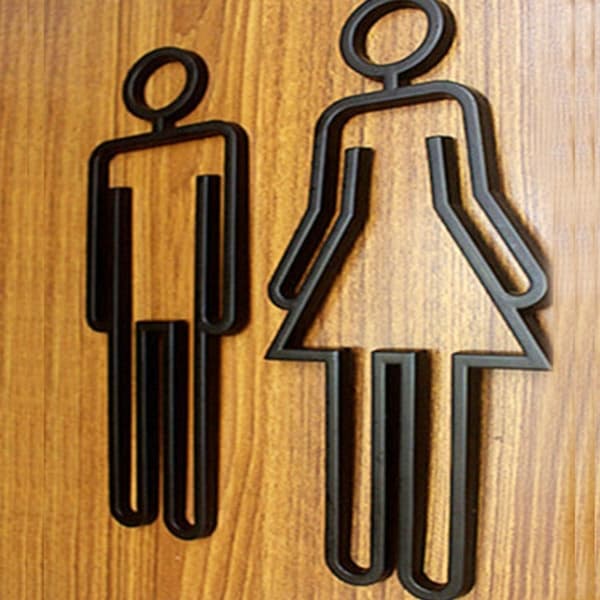 WC Symbol 20 cm Acryl (Black)