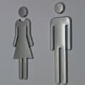 Pikkukuva 2 / 4: WC Symbol 12 cm (Silver)