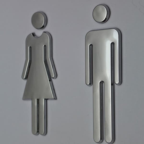 WC Symbol 12 cm (Silver)