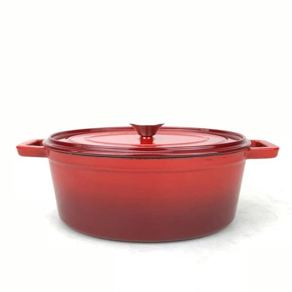 Emaljerad gjutjärnsgryta, HENDI, 4 l, röd, 363x222x(H)110mm Grundversion